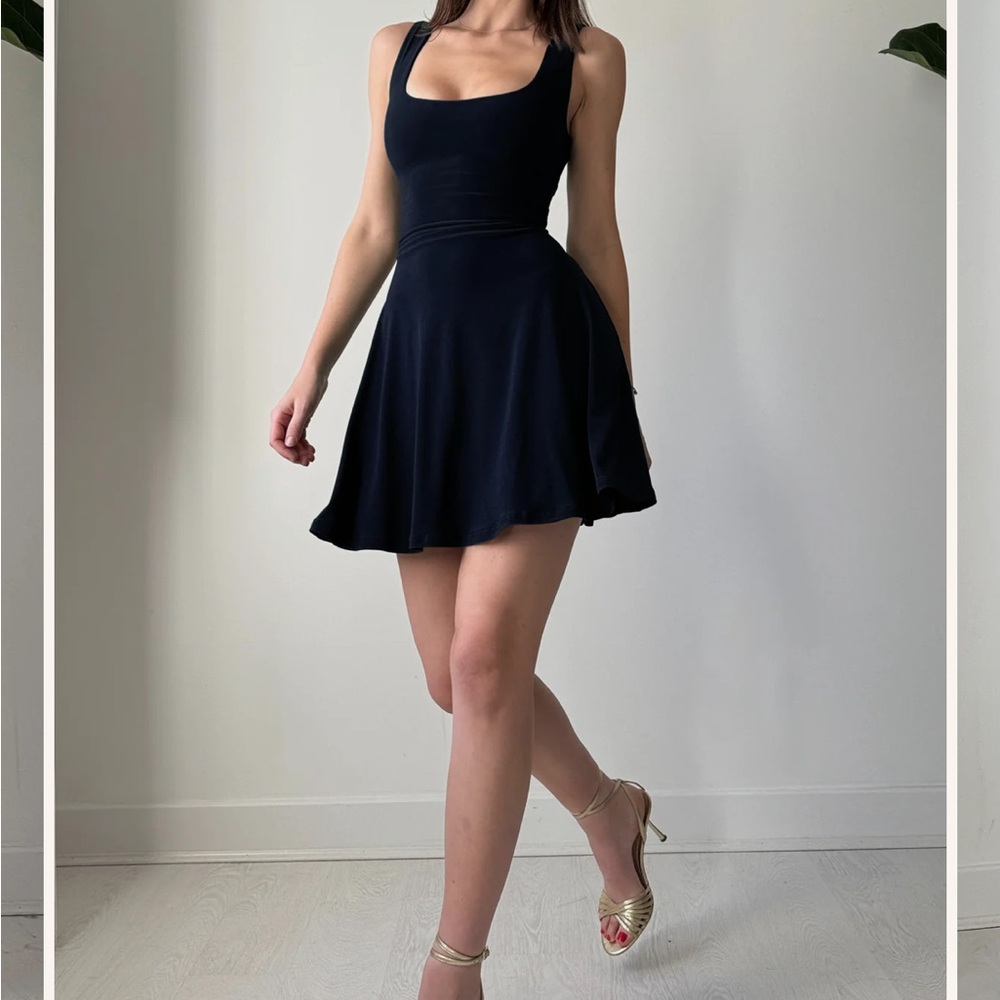 NWT AYM Juni Mini Dress - Navy Blue Sleeveless Dress